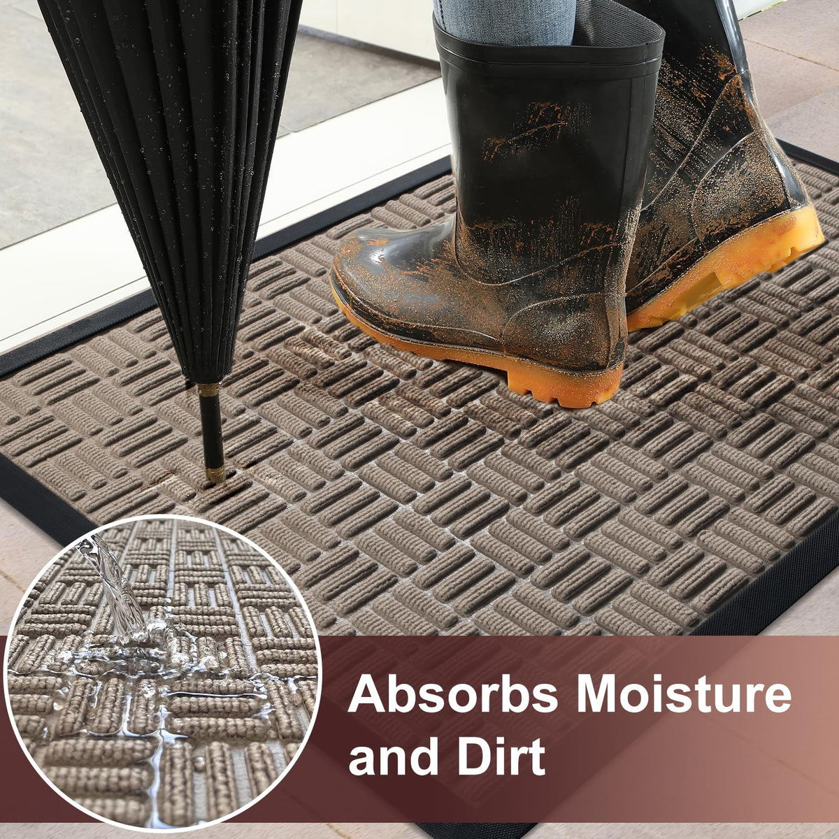 Mibao mat with natural rubber backing delivers anti-slip grip