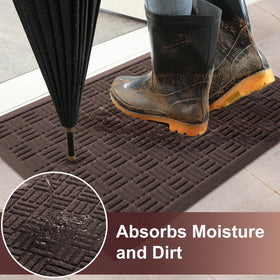 Mibao mat with natural rubber backing provides non-slip grip.