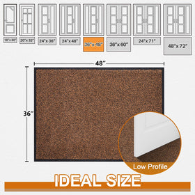 Mibao waterproof mat protects floors from rain and mud outside doors.