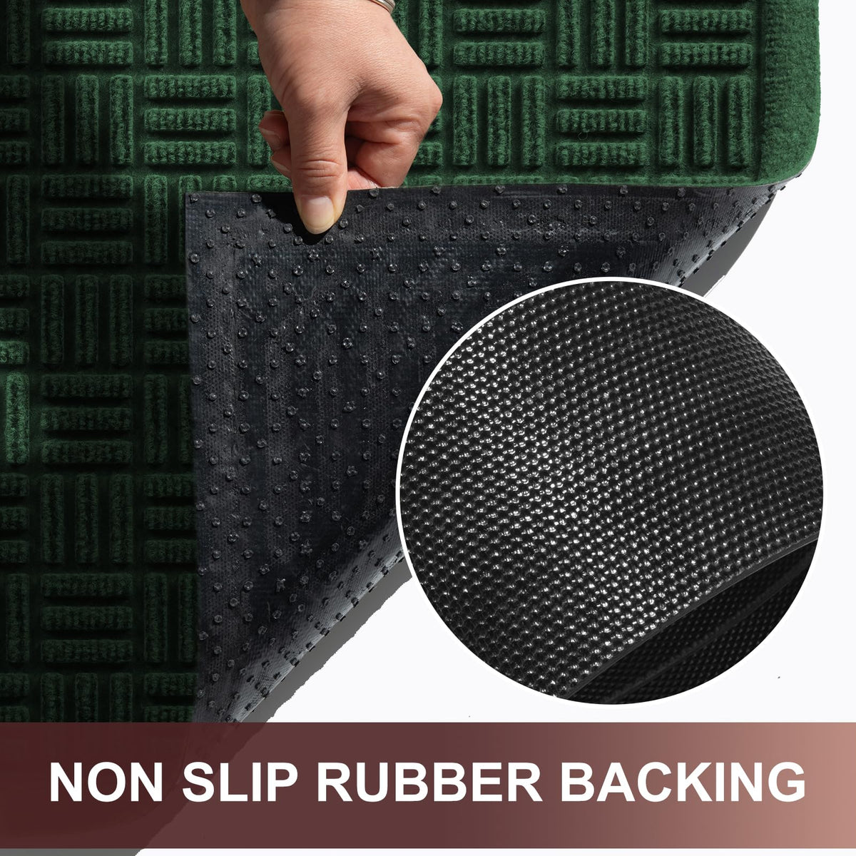 Mibao low-profile entrance mat fits under doors without snagging.