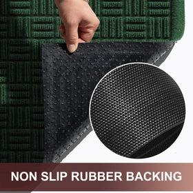 Mibao low-profile entrance mat fits under doors without snagging.
