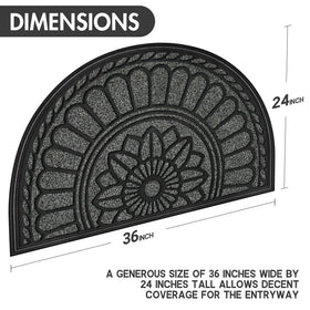 Mibao beveled-border mat detail emphasizing moisture trapping at the doorstep