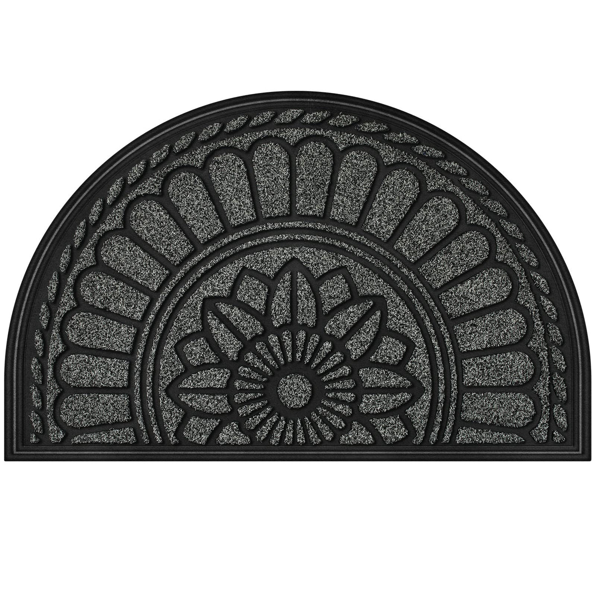 Mibao half-round door mat front door view showing durable non-slip entry protection