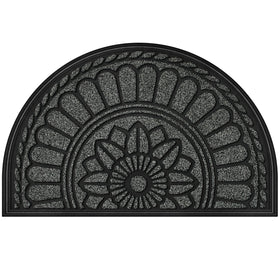 Mibao half-round door mat front door view showing durable non-slip entry protection