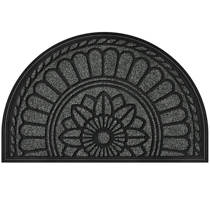Mibao half-round door mat front door view showing durable non-slip entry protection