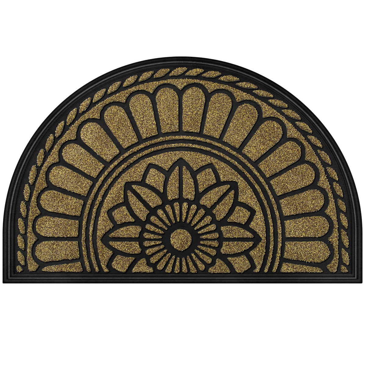 Mibao half-round door mat, non-slip design for safe entry.