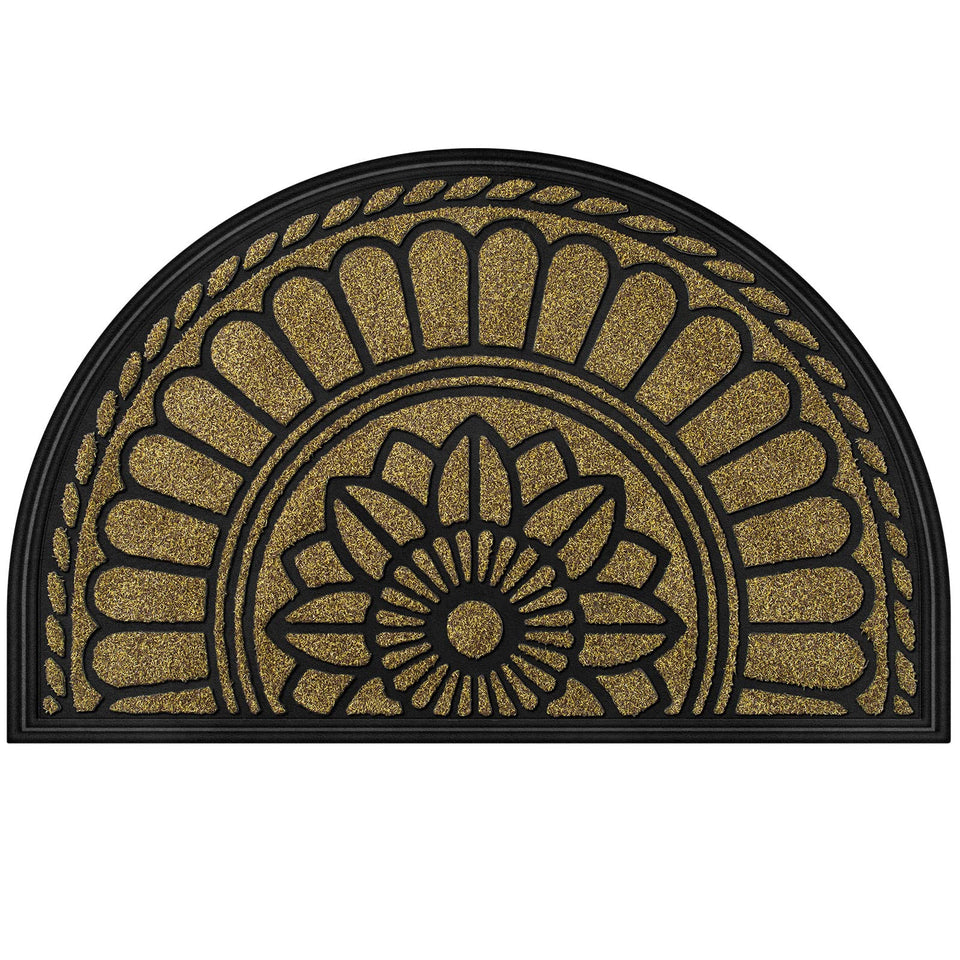 Mibao half-round door mat, non-slip design for safe entry.