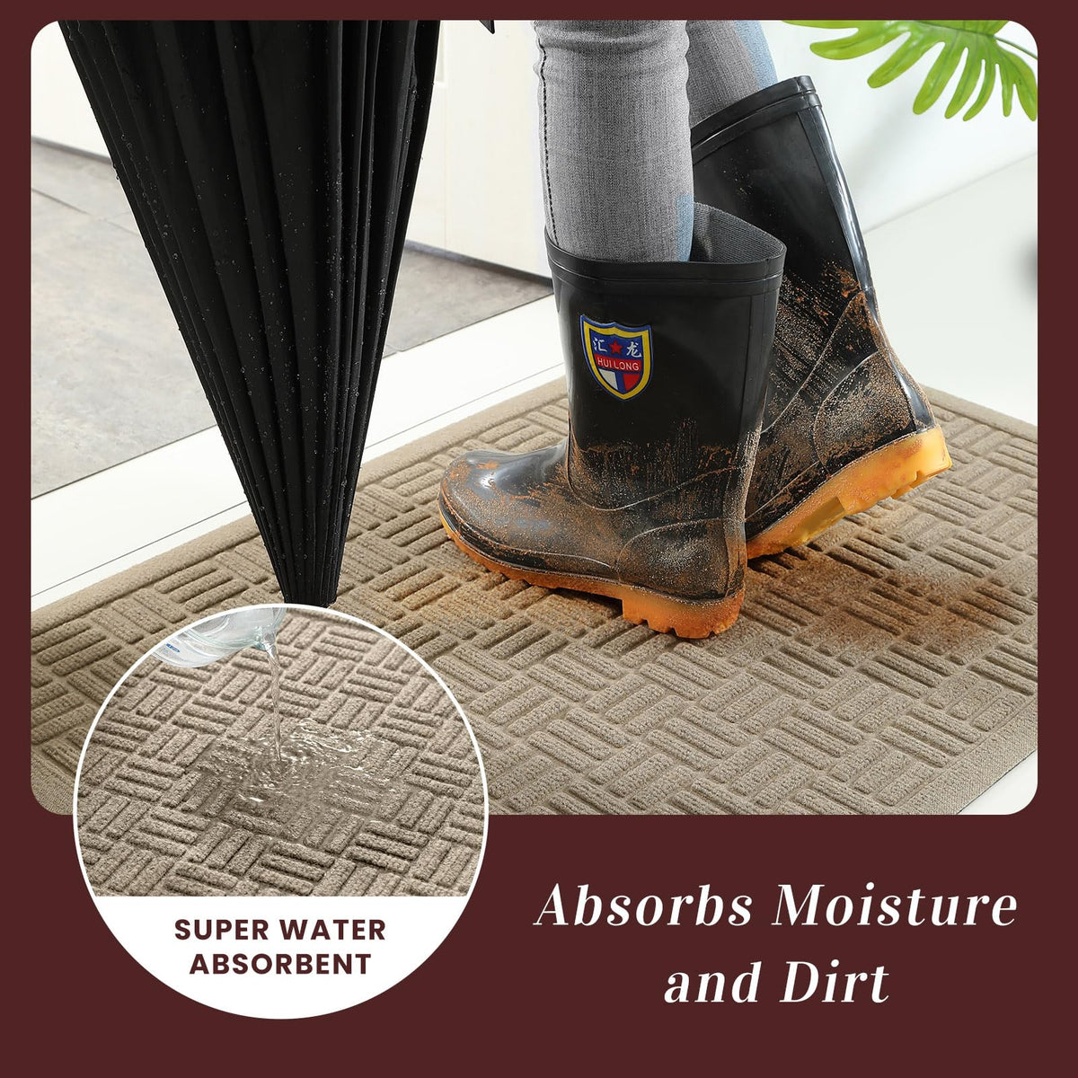 Mibao indoor entry mat easy-clean design simplifies daily maintenance.