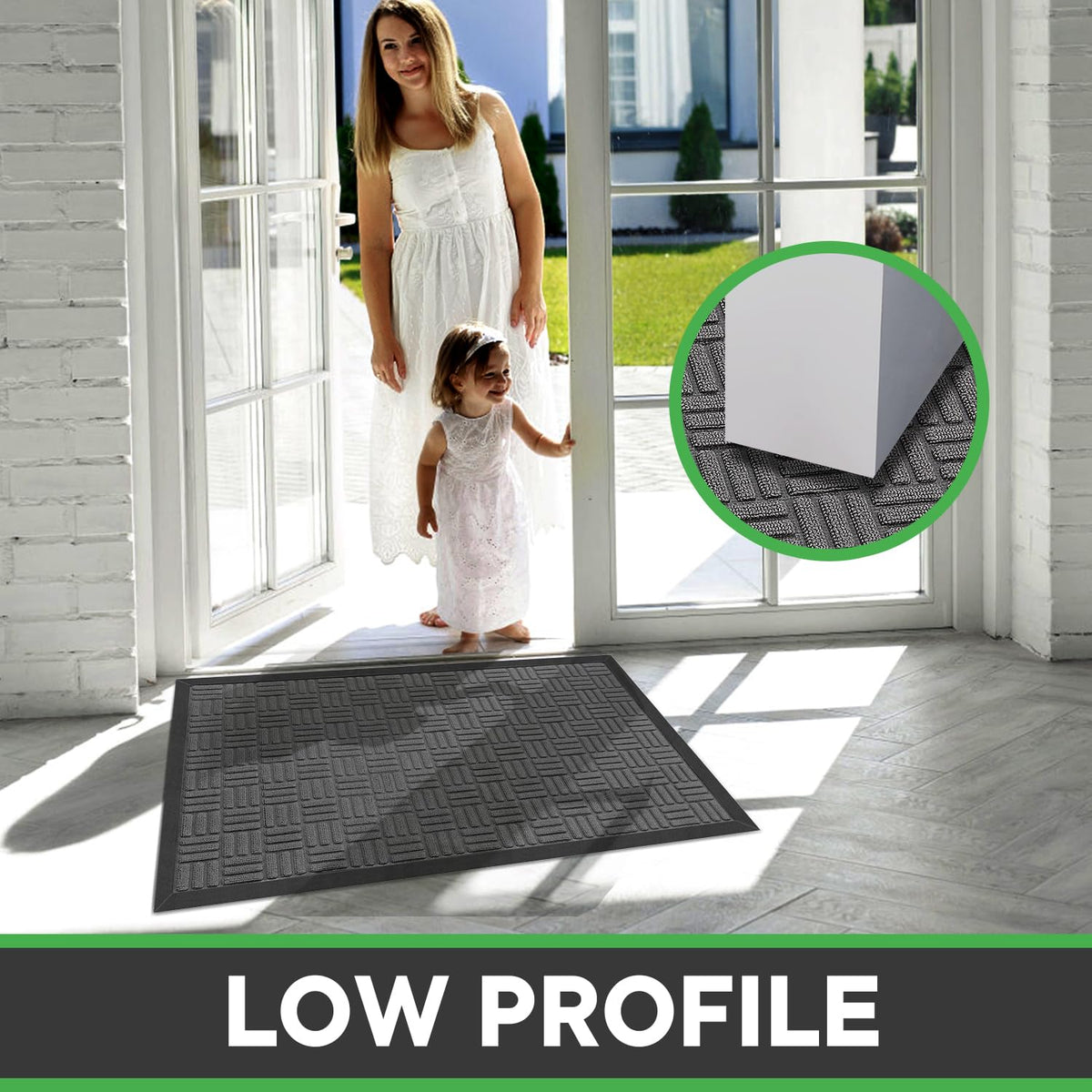 Mibao mud-scrape doormat for entryways that handles mud and snow.