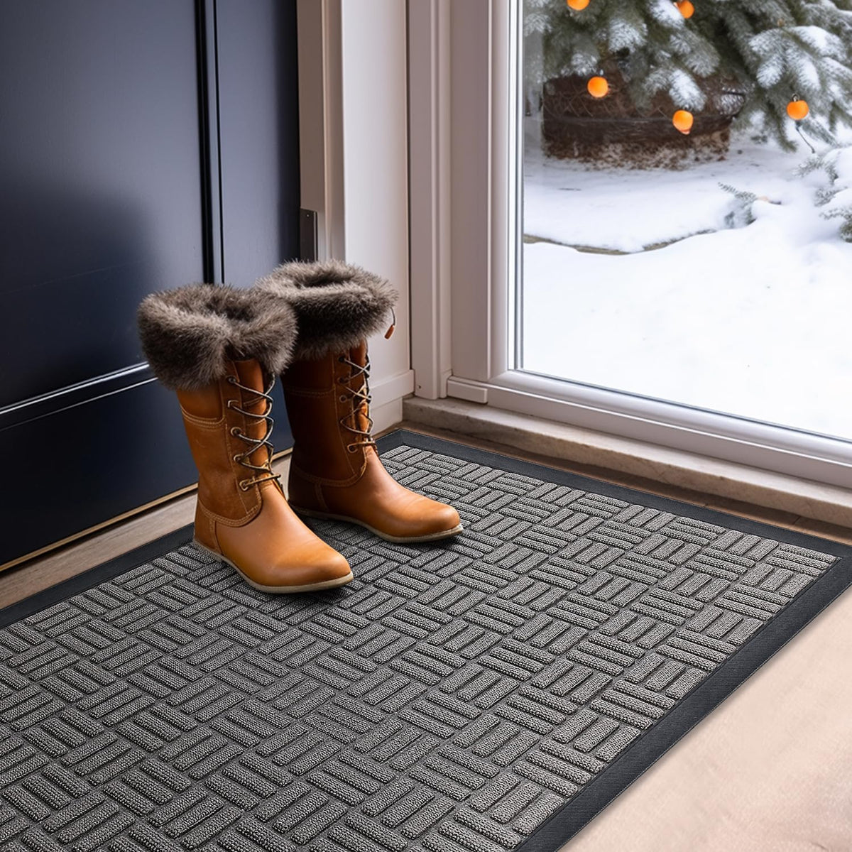 Mibao non-slip door mat helps prevent slips and protects floors in busy entrances.