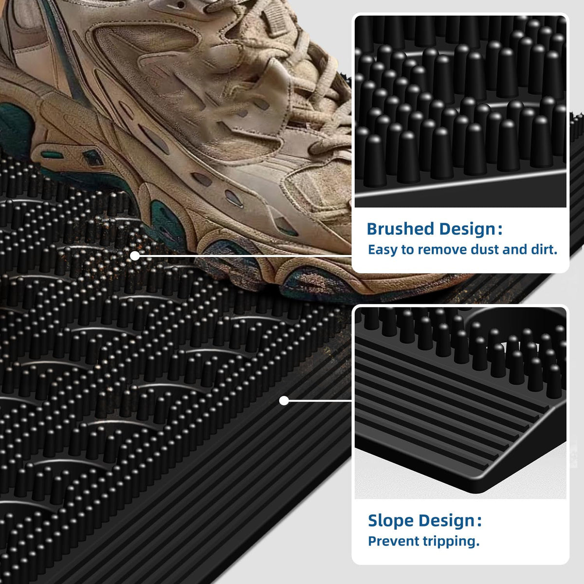 Mibao non-slip entrance mat provides stable wiping at door thresholds.