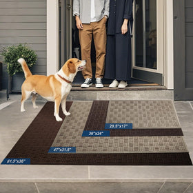 Mibao non slip rubber backing keeps outdoor mat in place