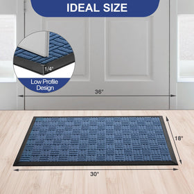 Mibao outdoor-indoor use mat scrapes mud and grass from shoes before entering.