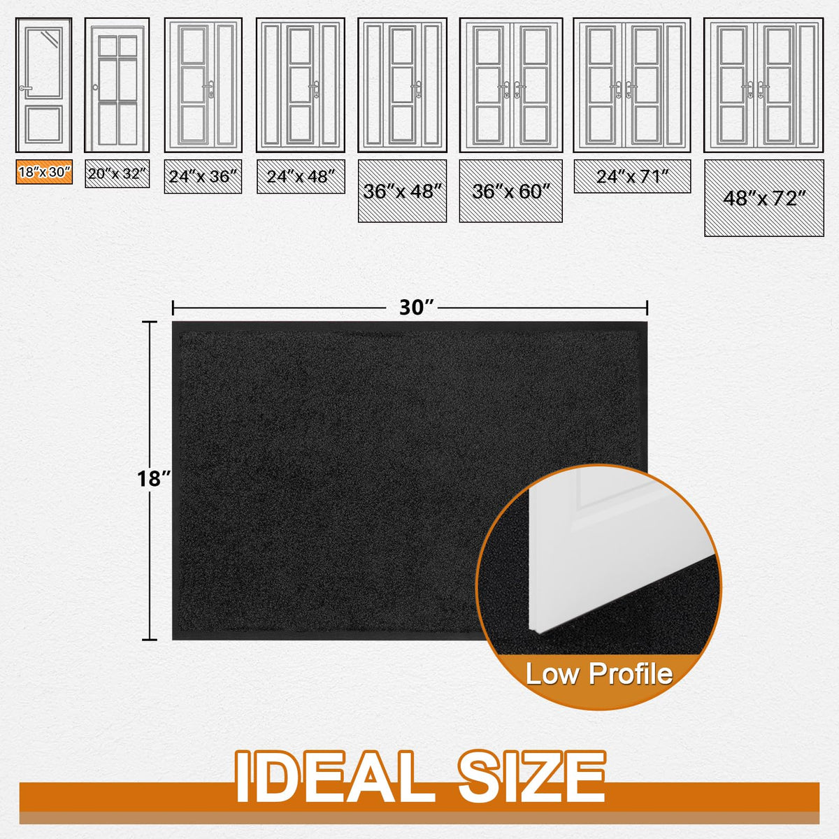 Mibao waterproof door mat with non-slip backing prevents puddles.