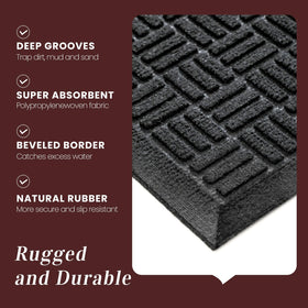 All-season mat for outdoor and indoor use.