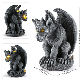 MIBUNG gargoyle garden guardian with detailed hand-painted resin finish.