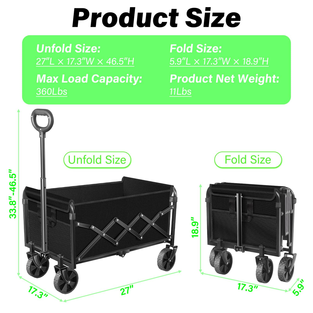 Micieitie portable utility cart ideal for camping and shopping