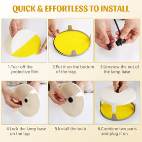 Micnaron flea trap with 8 sticky pads captures fleas