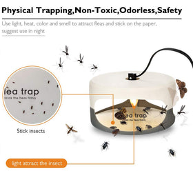 Micnaron inside flea trap refills demonstrate simple replacement to maintain ongoing protection.
