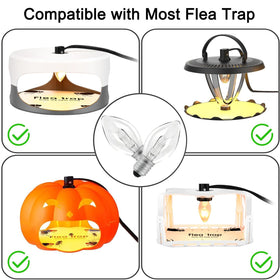 Micnaron flea-trap bulb 7W illustration highlights compact footprint.