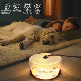 Micnaron flea-trap bulb with E12 base emphasizes broad compatibility.