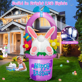 MICOCAH 210T fabric ensures durable, wrinkle-resistant Easter yard decoration.