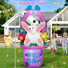 MICOCAH inflatable glows at night, brightening lawns for memorable spring celebrations.