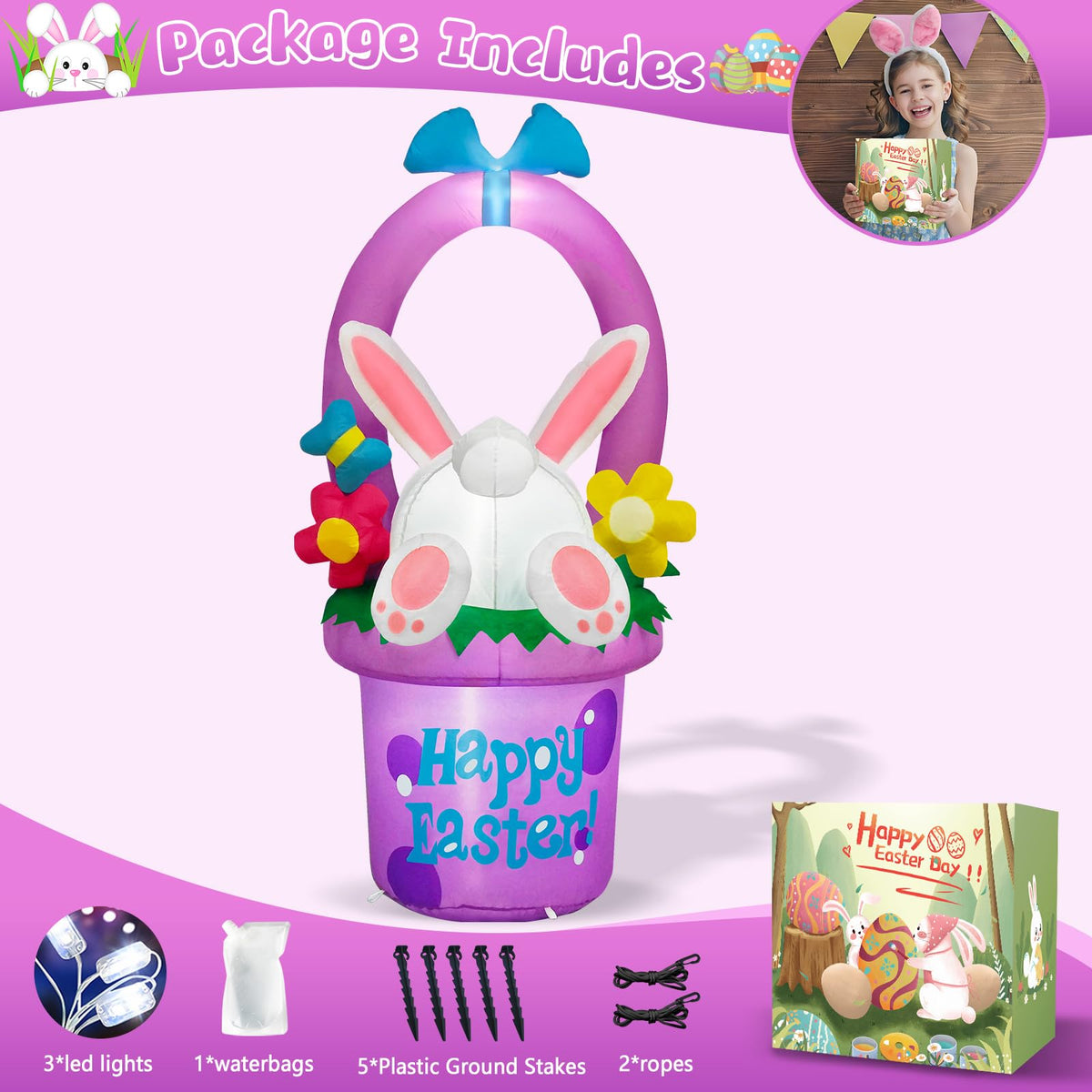 MICOCAH family-friendly Easter décor ideal for gardens, lawns, and porches.