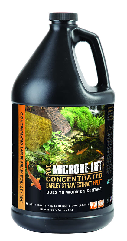 Microbe-Lift barley straw extract with liquid peat bottle pour for natural pond balance