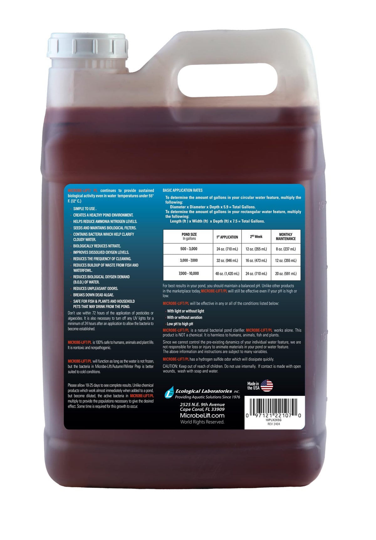 Clear pond water after MICROBE-LIFT PL treatment improves visibility.