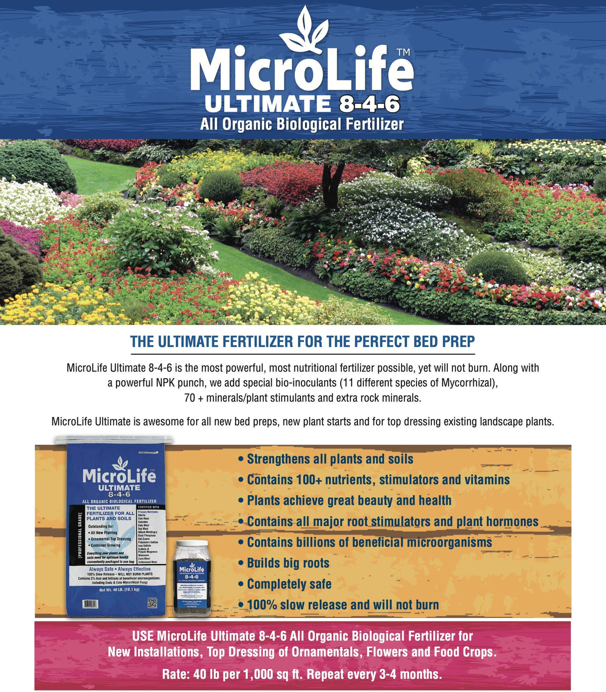 Flowering beds with MIcroLife SJES Ultimate — more blooms and colors.