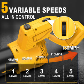 MICWELL cordless blower offers four modes for flexible cleaning.