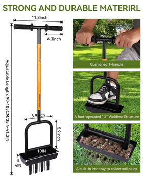 MICZG durable carbon steel tines withstand years of lawn care tasks