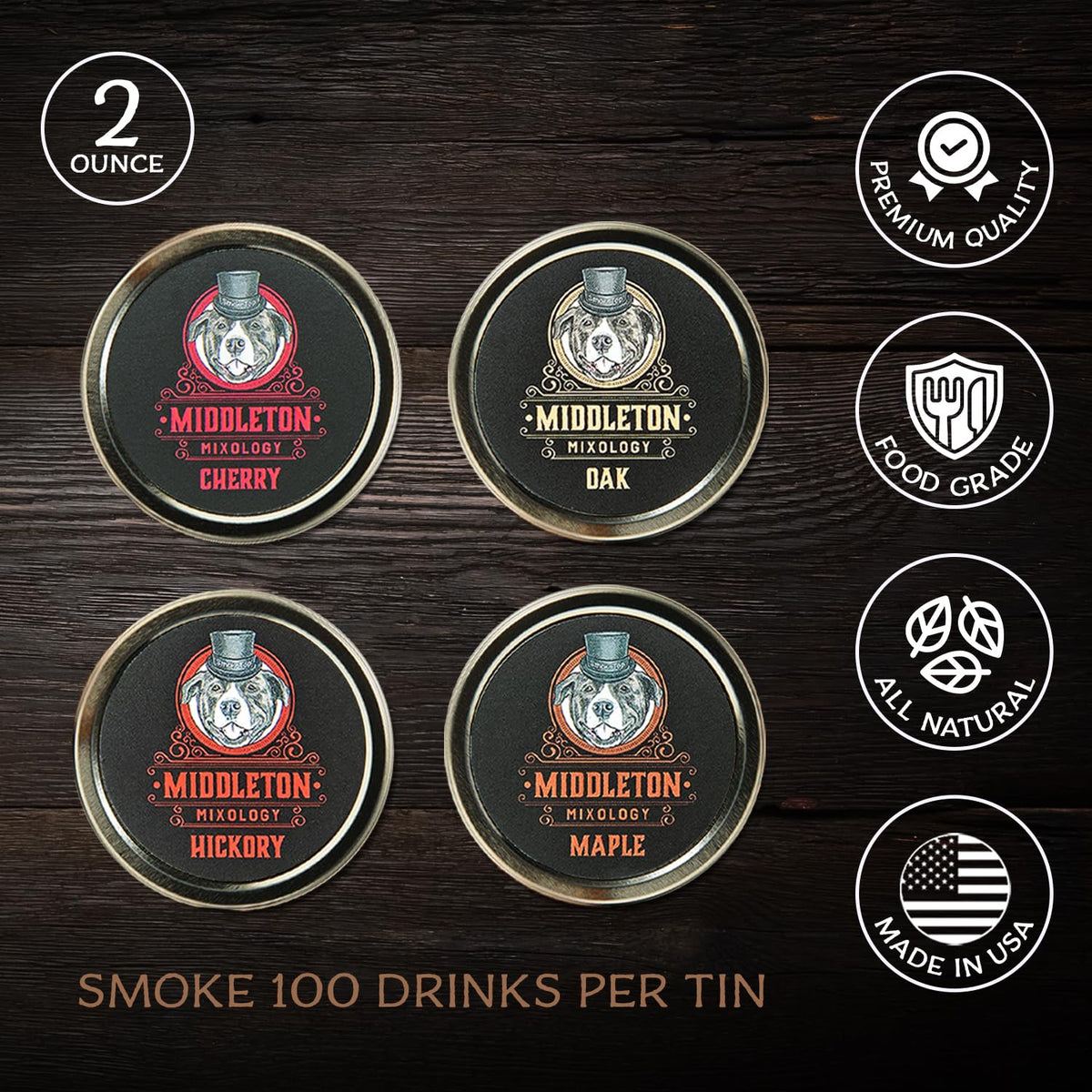 Middleton Mixology SmokeTop hickory chips provide robust smoke for whiskey.