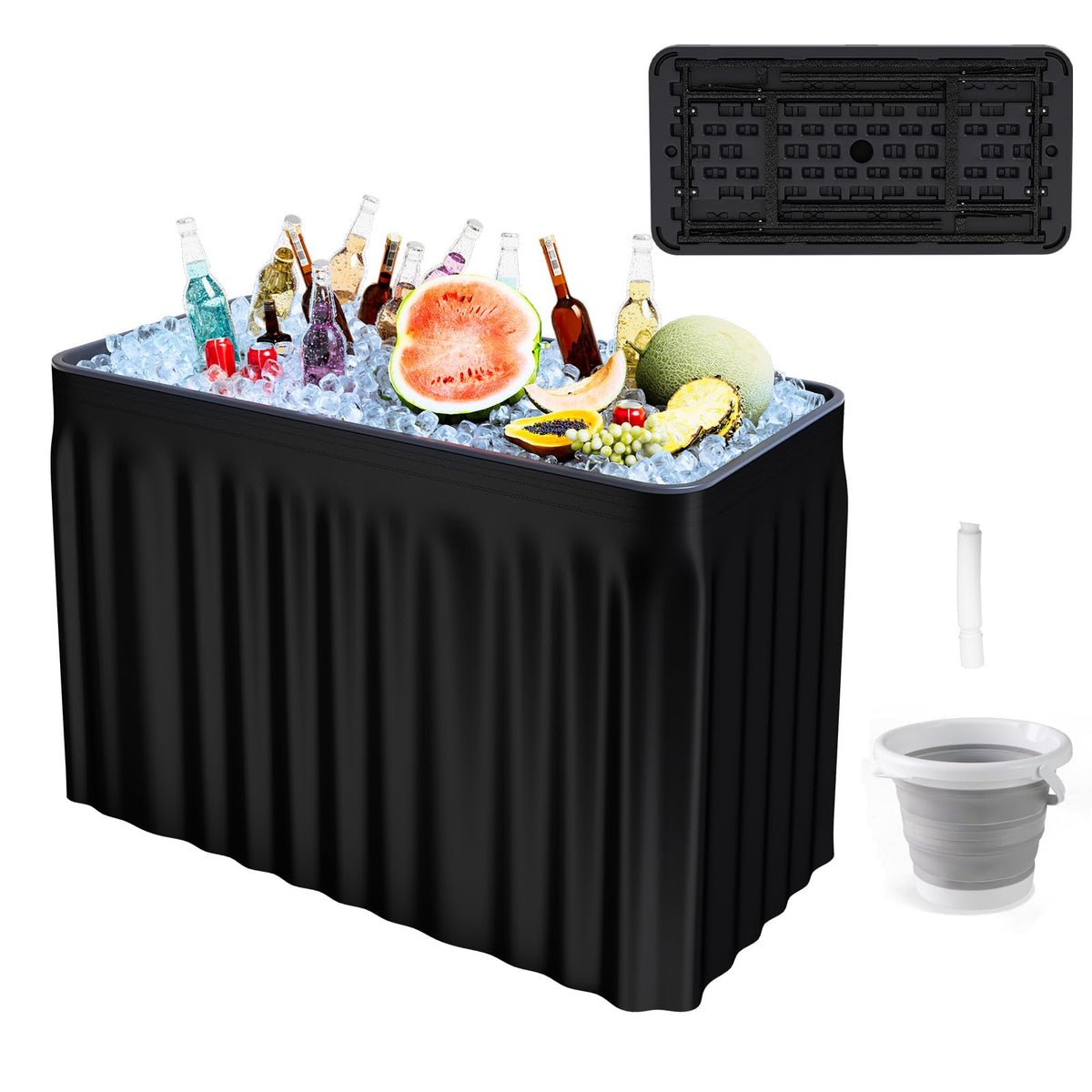MIDDOW 4ft ice cooler table sink for drinks at events