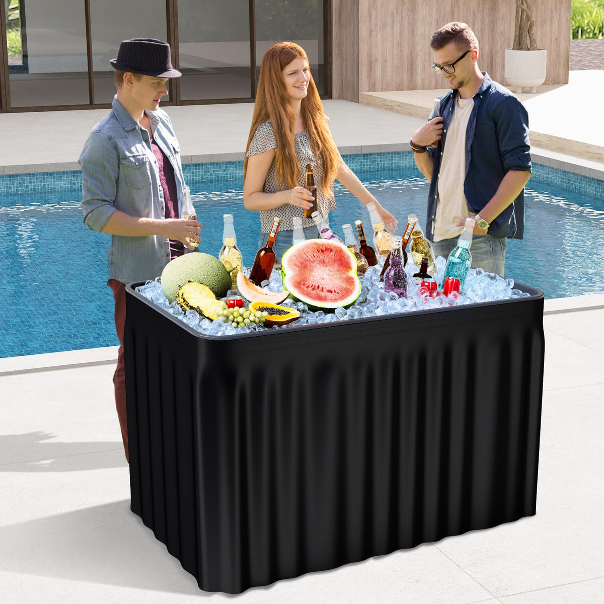 MIDDOW footpads protect floors and stabilize the table indoors