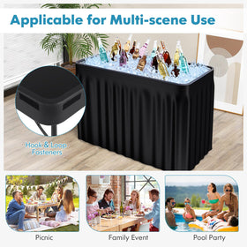 MIDDOW ice table removable skirt adds elegant look