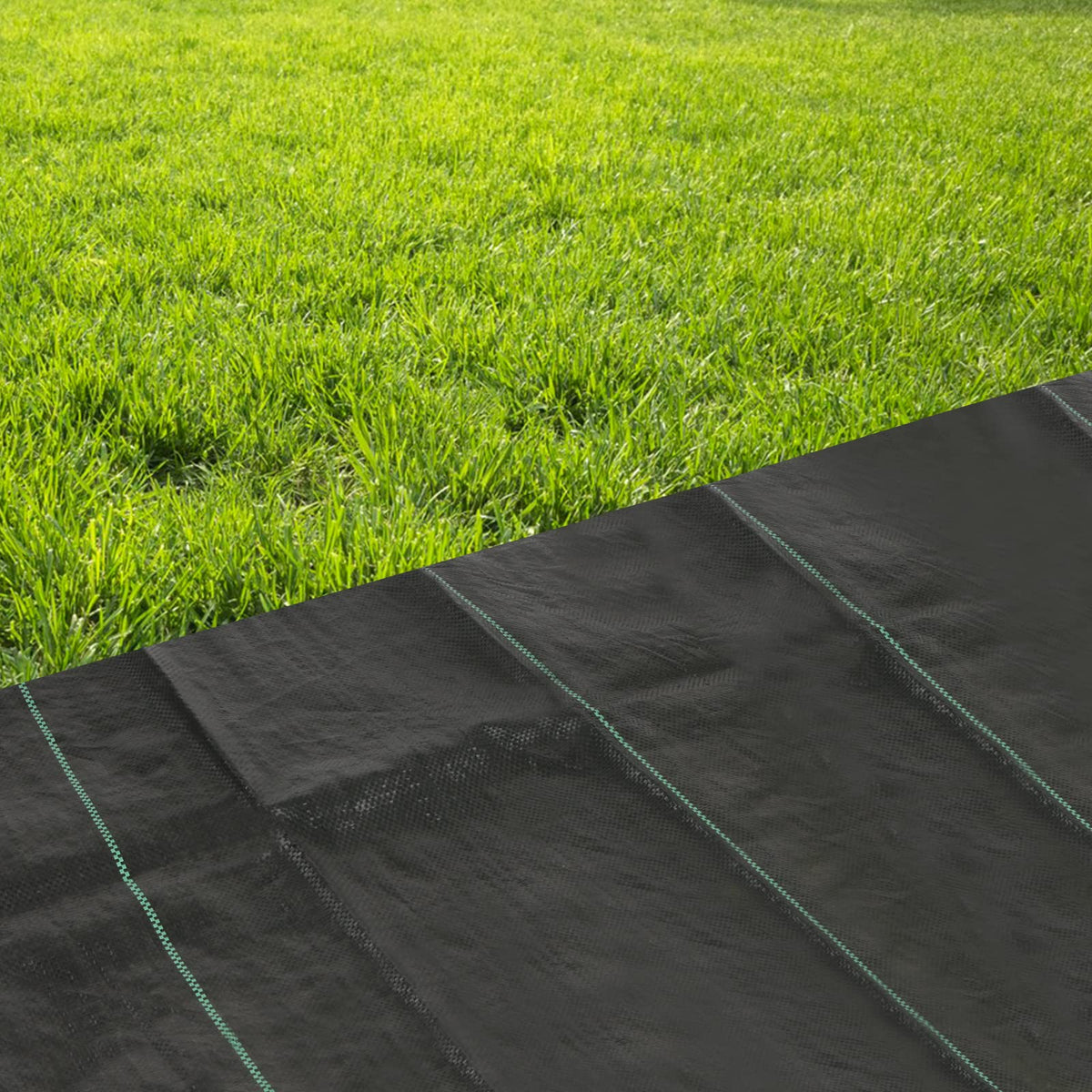 MIDELONG weed barrier placed under mulch for easy maintenance.