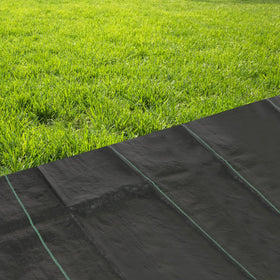 MIDELONG weed barrier placed under mulch for easy maintenance.