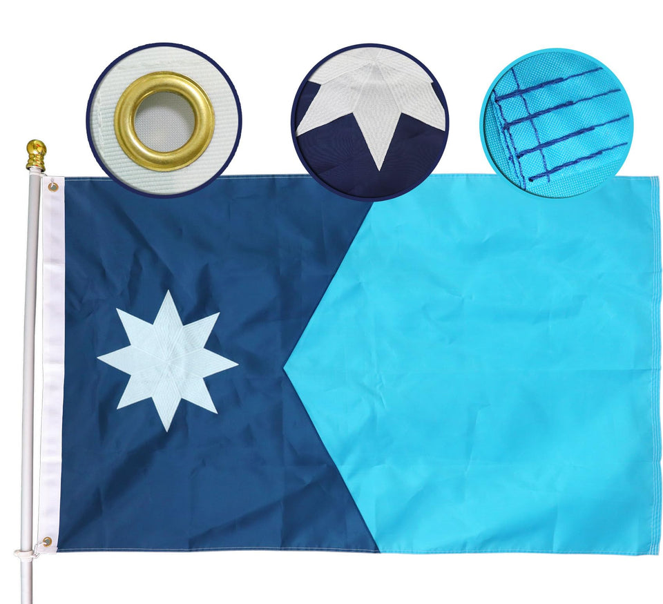MIDLE Minnesota flag 3x5ft nylon for durable outdoor display.