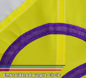 MIDLE progress flag with brass grommets offers secure, rust-free hanging.