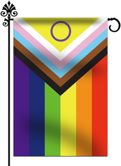 MIDLE Progress Pride flag, two-sided design for clear messages from both sides.