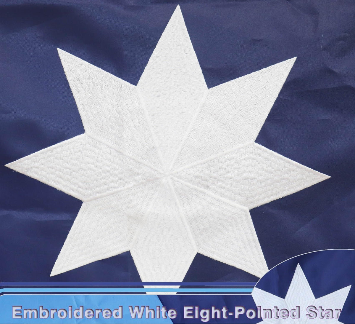 MIDLE quadruple-stitched fly end enhances wind durability.