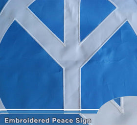 MIDLE World Peace Flag brass grommets for secure hanging