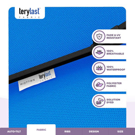 Midtown Umbrellas eight-rib reinforced aluminum frame durability