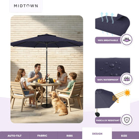Base assembly part of Midtown Umbrellas Lean Patio Umbrella ready for setup.