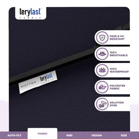 Terylast fabric texture on Midtown Umbrellas Lean Patio Umbrella highlights durability and color.