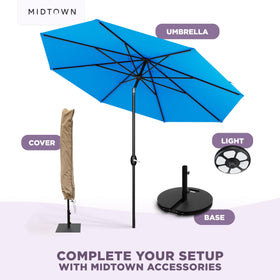 Midtown Umbrellas versatile for deck, pool, garden and beach