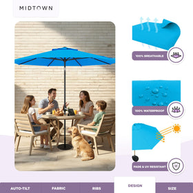 Midtown Umbrellas 1.5-inch pole diameter fits diverse bases