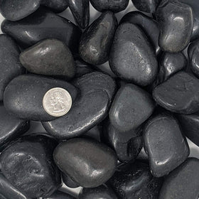 Midwest Hearth decorative black pebbles in varied shapes enhance planters and centerpieces.